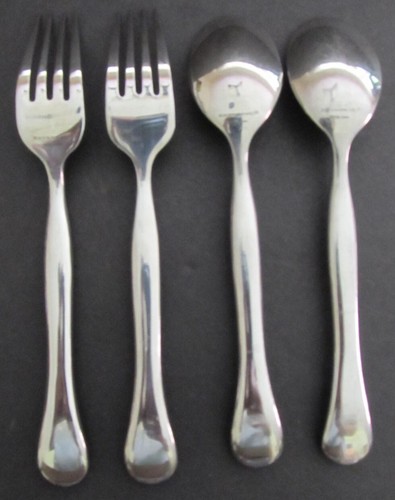 Cubiertos Retroneu "Pinch" - Cucharaditas y tenedores para ensaladas (2 de cada uno) - Imagen 5 de 8