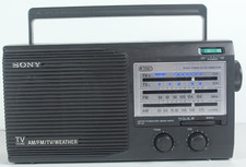Sony ICF-34 AM/FM/TV/Weather Radio AC/DC Tested, Works Great 