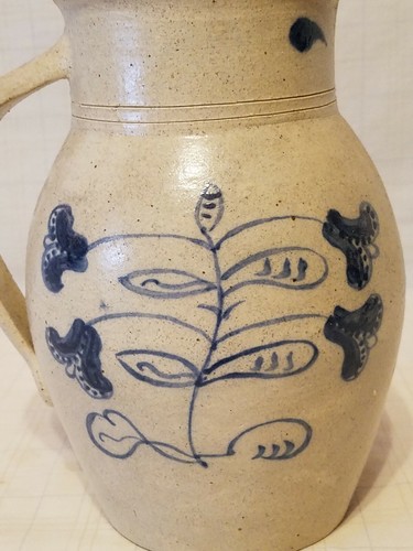 Handcrafted Studio Decorative Stoneware Pottery Milk Pitcher - 7-3/4" - Picture 2 of 7