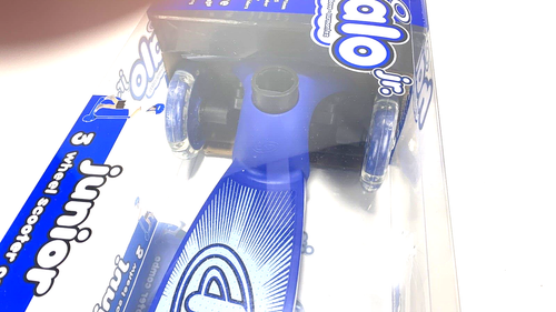 Combo de scooter de 3 ruedas con freno trasero azul fácil agarre brillante iluminado con freno trasero - Imagen 7 de 8