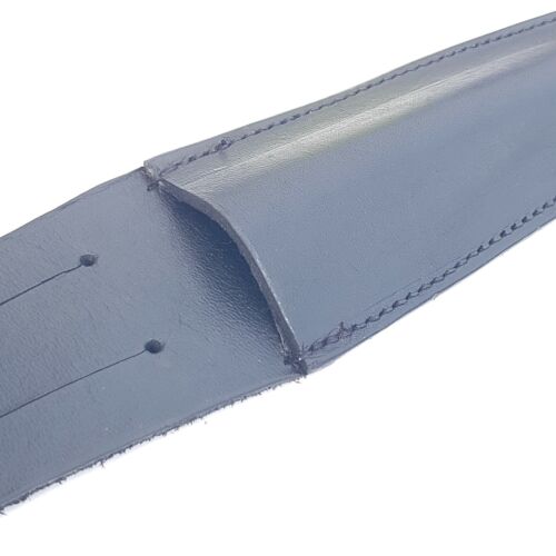 Bushcraft Survival Outdoor Pelle Nera Fodera Applegate Fairbairn Pugnale 29 cm - Foto 8 di 8