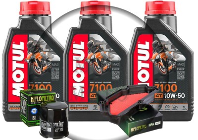 INSPEKTION KAWASAKI ER6 F 2013 2016 ÖL MOTUL 7100 10W50 ÖLFILTER LUFT HIFLO