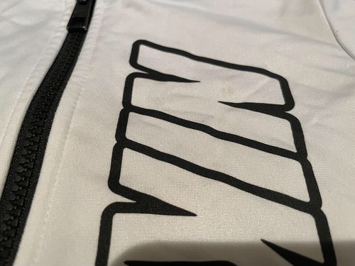 Nike Boys White and Black Full Zip Lightweight Jacket Logo With Pockets 4XS - Picture 3 of 6