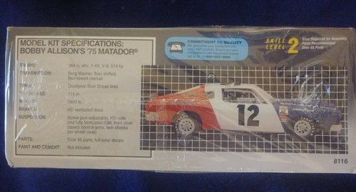 New Factory Sealed AMT ERTL 1/25 Bobby Allison's 1975 Matador Model Kit - Picture 4 of 6