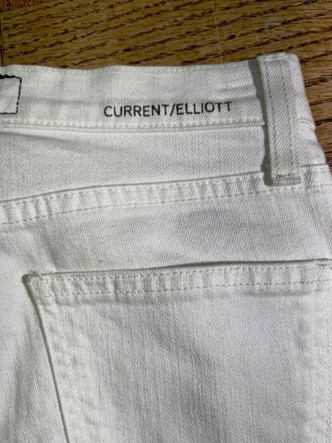 NWOT Current/Elliot Utility White The Stove Pipe Jeans 24 - Picture 13 of 13