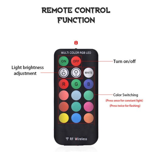 2pcs Magnetisch RGB Auto Ambientebeleuchtung Innenbeleuchtung mit Fernbedienung - Picture 9 of 14