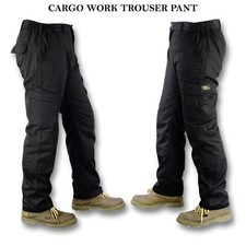 Mens Combat Cargo Work Mechanic Trousers Size 30 to 48 With KNEE PAD POCKETS