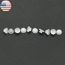 US 100Pcs Dental Orthodontic Ceramic Lingual Button Bondable Round Base Clear
