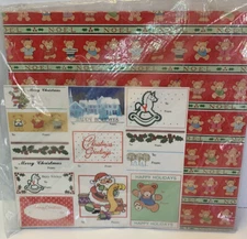 Vitg Artfaire 60 Sq. Ft. 12 Sheets Christmas Gift Wrap Wrapping Paper Gift Tags