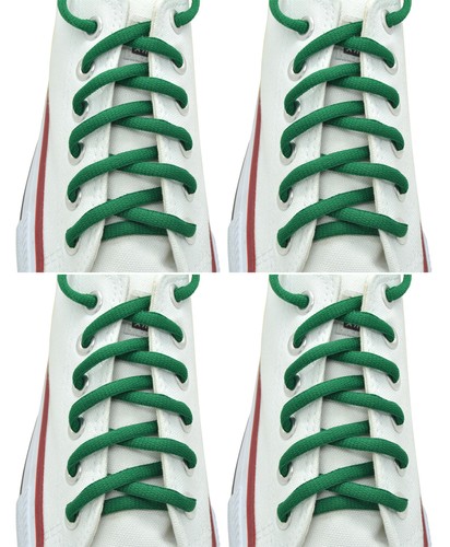 Oval Sneakers Shoelaces "Green" 45" Athletic Shoelaces 1,2,4,6.12 Pairs - 第 4/6 張圖片