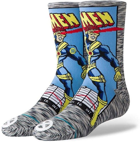 Stance 265034 Kids Cyclops Comic Crew Socks Gray Size Large - Picture 1 of 3