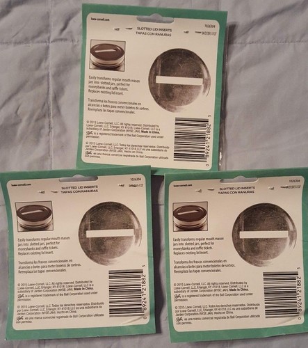Galvanized Metal Coin Slot Bank Lid Inserts for Mason Jar 12 Pack, Regular Mouth - Picture 2 of 4
