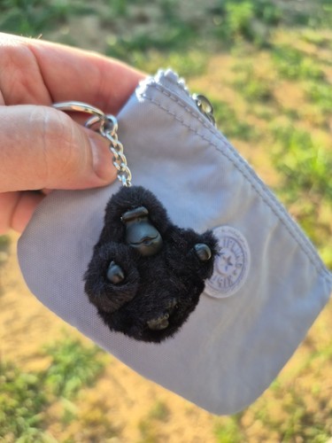 Kipling Creativity small pouch with Keychain Blue Ape Charm New $39 MSRP - Picture 2 of 6