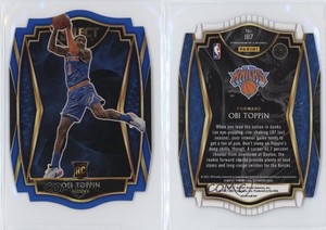 2020-21 Panini Select Premier Level Blue Prizm Die-Cut /249 Obi Toppin Rookie RC