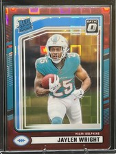 2024 Donruss Jaylen Wright Optic Rated Rookie Red Pandora Dolphins RC