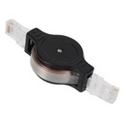 Mini 1.5m Netzwerk Internet Ethernet Retractable Cable (Black) Internetkabel