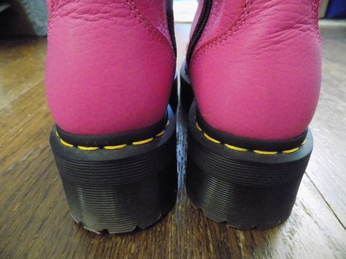 Botas Gruesas Dr Martens Jadon Plataforma Cuero Pisa Suave ROSA CHICLE Talla 6 Usadas en Excelente Condición - Imagen 8 de 10