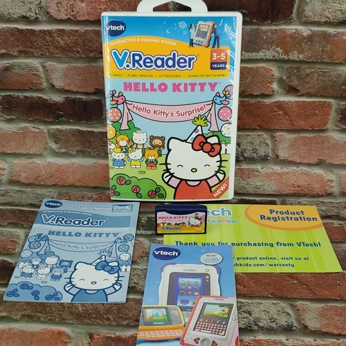 VTech V.Reader Hello Kitty Surprise Interactive Reading Game 3-5 Years Complete - Picture 1 of 9