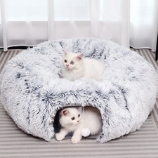 Tunnel with Cat Bed for Indoor Cats Multifunctional Cat Donut Tunnel for Small M