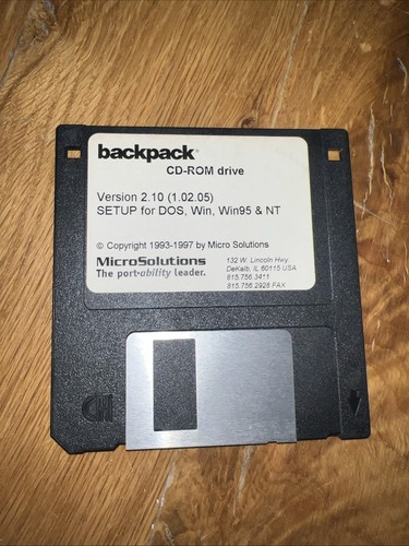 Computer MS-DOS CD-ROM Laufwerk Rucksack Software 3.5 Disketten Medien V2.10