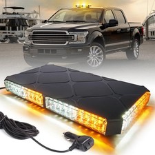 48 Led Strobe Beacon Light Rooftop Emergency Warning Hazard White Amber