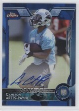 2015 Topps Chrome Rookies Blue Refractor 28/50 Cameron Artis-Payne #167 Auto 0c6