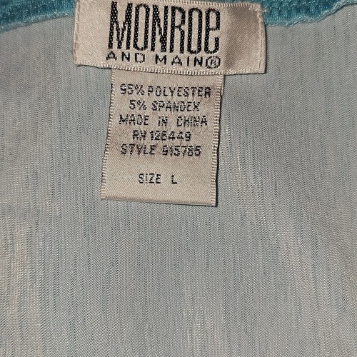 NWOT Monroe & Main Long Sleeved Tunic Cold Shoulder Tie Dye Blues LARGE - Picture 8 of 12