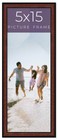 5x15 Frame Executive Brown Round Mahogany Finish Solid Wood Picture Frame | 1.25