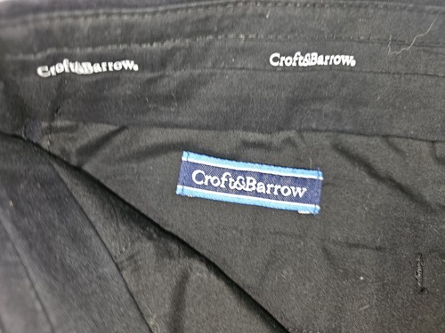 Pantalones de vestir Croft & Barrow para hombre talla 36 x 32 negros - Imagen 4 de 9