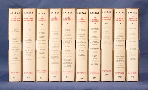 Balzac, La comedie humaine. 10 Volumi. Bibliotheque Pleiade Gallimard 1949/1952.
