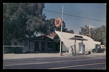 Postcard Union 76 Gas Station, Old Gas Pumps, Dulzura CA Barrett Cafe, 50s Truck