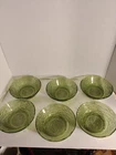Vintage Anchor Hocking Soreno Avocado Green Salad Cereal Soup Bowls Set of 6
