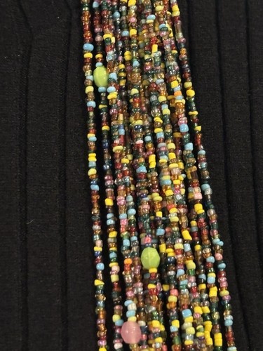Artisan Hand Beaded Colorful Accessory Ethnic Tribal Unique Necklace - Picture 6 of 10