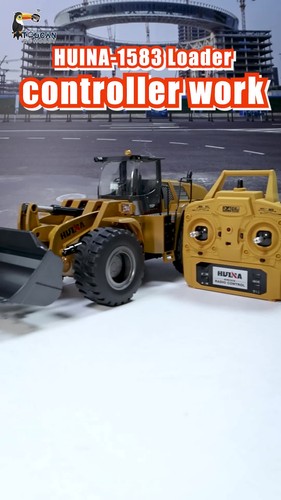 US Stock 1/14 HUINA 2.4G 10CH RC Loader 1583 Electric Lifting Construction Model - Video 1 of 1