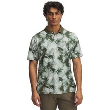  60 Under Armour Men's Performance 3.0 Monogram Polo-Hydro Green-Medium-New Tag