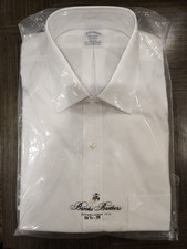 Brooks Brothers Men's White Dress Shirt REGENT Fit 16.5/35 Not Factory Outlet 