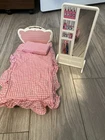 Barbie Doll Bed And Dressing Mirror Vintage Mattel 80s dollhouse furniture