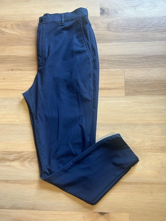 Classic Cuts Navy Straight-Leg Pants