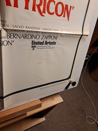 Fellini Satyrican Original Movie Poster 1970 1st Release 27x41 DOM - Picture 20 of 24