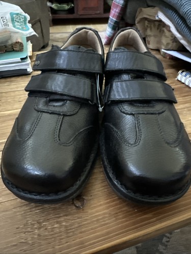 PW Minor Shoes Stockholm Loop Strap Orthopedic Diabetic Black Leather Mens 9.5M - Picture 3 of 7