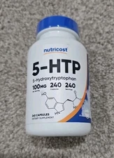 Nutricost 5-HTP 100mg *LARGER 240 Capsules (5-Hydroxytryptophan) - Gluten Free