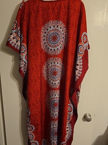 Gypsie Blu Live To Be Free One Size Multicolor Mix Print Maxi Long Kaftan Dress - Bild 8 von 8