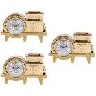  3 Pack Desk Clock Cartoon Shape Vintage Stylish Desktop Decoration