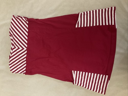 Abito Hanna Andersson rosso a righe tasche 120 - Foto 3 di 3