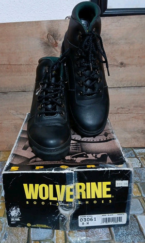 Wolverine Men's Size 8M Leather Steel Toe Black Hike Work Boots 03061 P1 - Bild 4 von 9