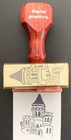 Vintage Handle Rubber Stamp Fantasy Ancient Royal Castle