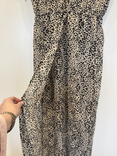 boohoo Leopard Print kimono Kaftan Size 10 - Picture 2 of 4