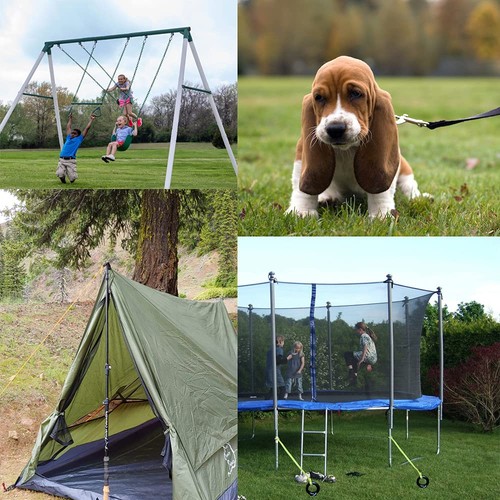 Bodenanker zum Einschrauben 15 Zoll 4er Set Zeltpfähle Schwerlast Trampolin An... - Bild 5 von 7