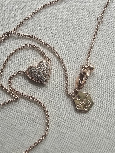 Rose Gold Heart Necklace, Crystal Pave Jewelry, Origami Owl New, Retired - Picture 3 of 3