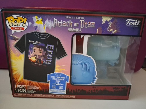 Funko Pop! & Tee Attack on Titan Eren Jaeger #1321 2XL Neu - Bild 2 von 5